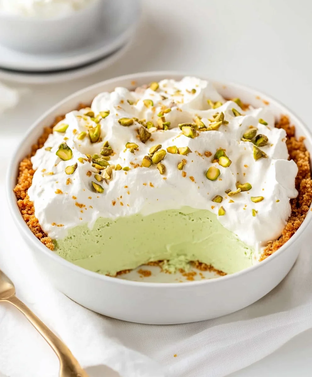 Easy No Bake Pistachio Cream Pie