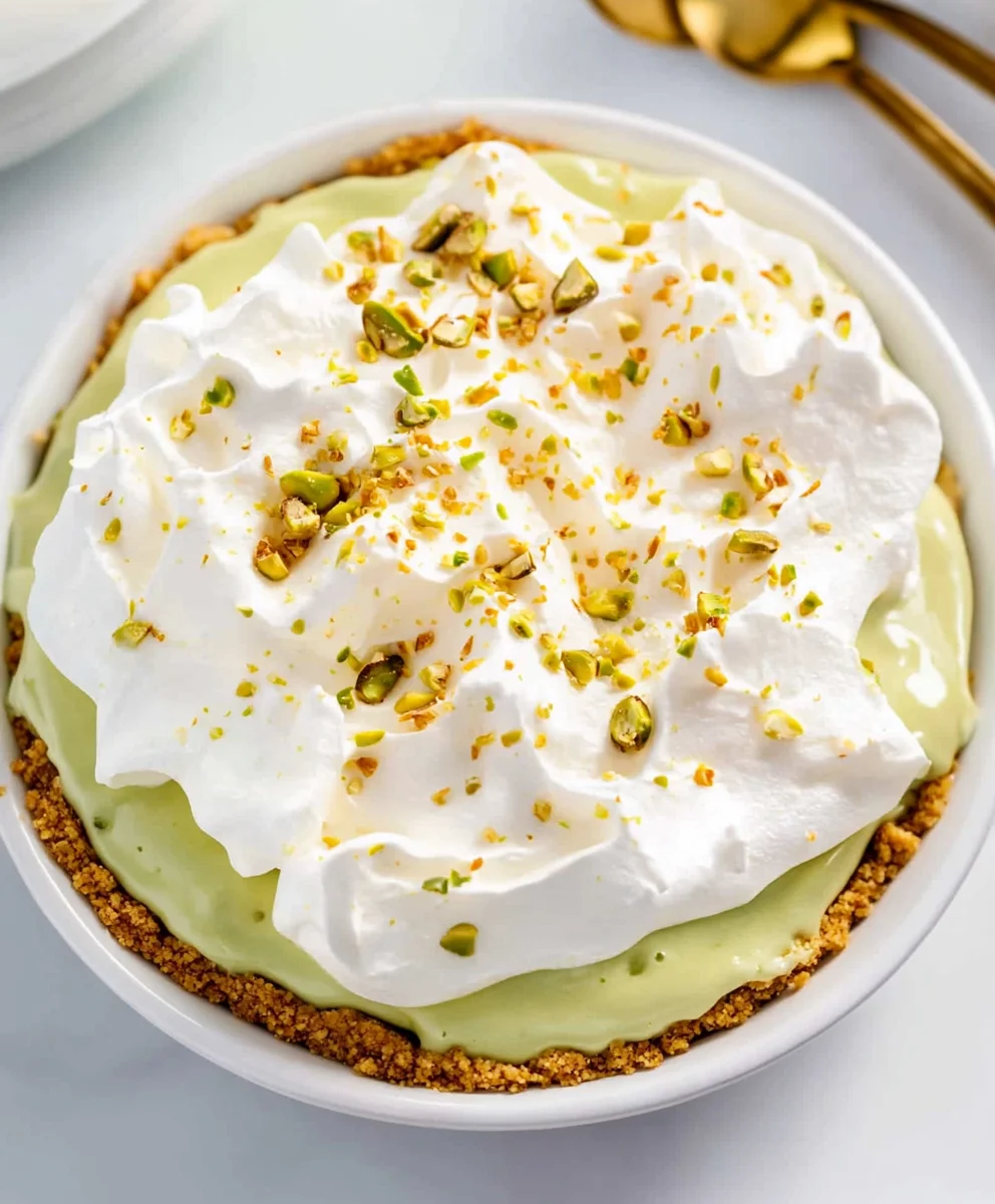 Easy No Bake Pistachio Cream Pie