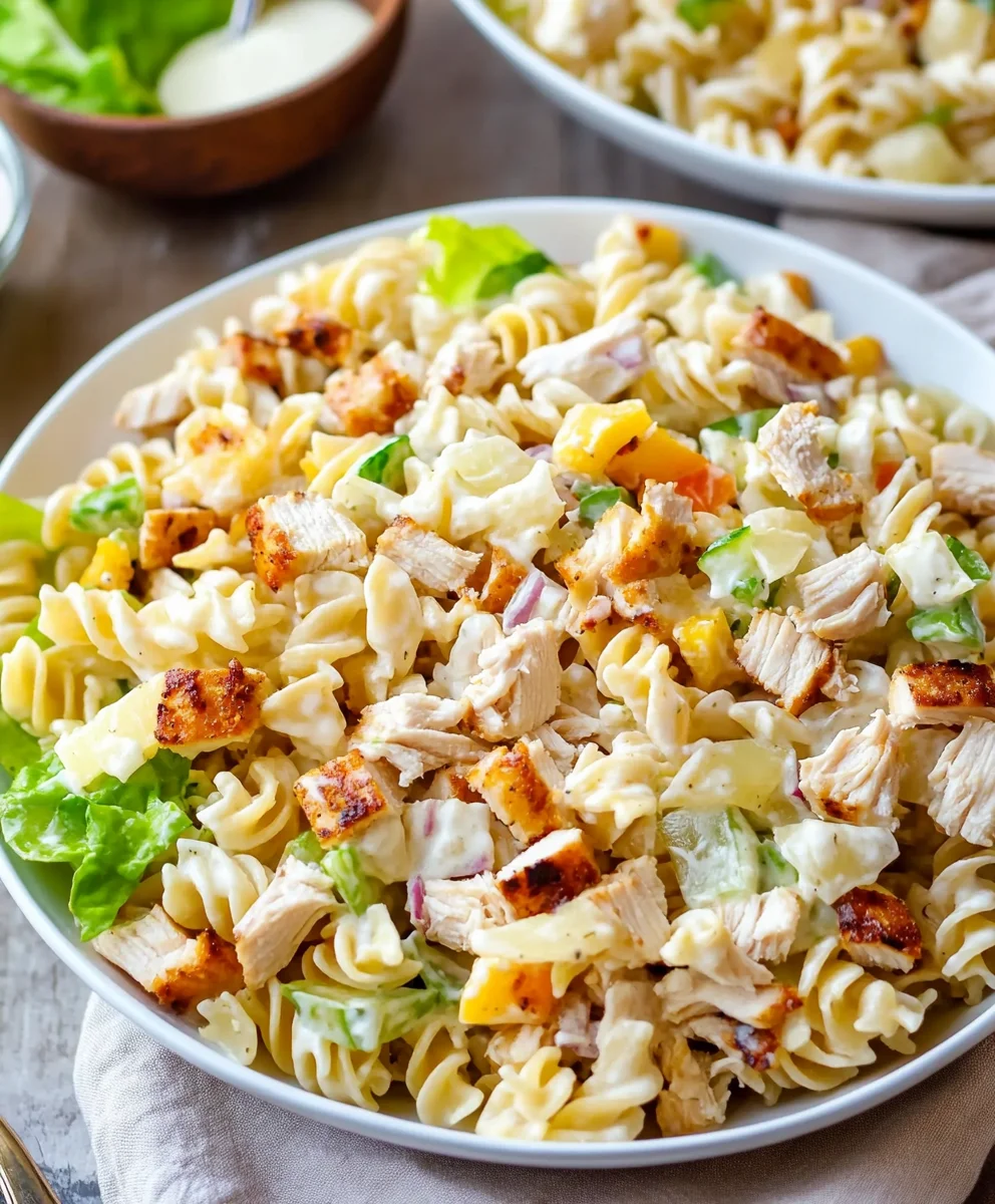 Chicken Caesar Pasta Salad
