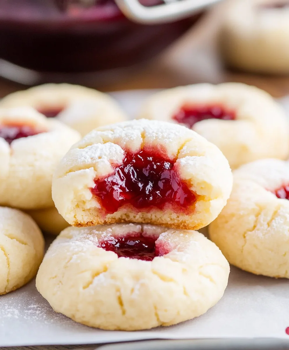 Raspberry Thumbprint Cookies