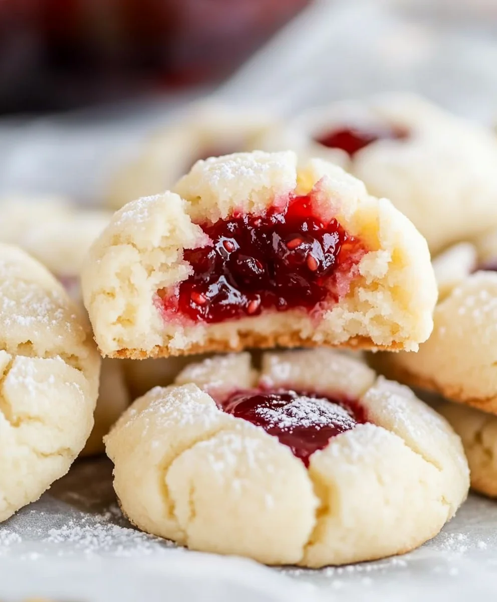 Raspberry Thumbprint Cookies