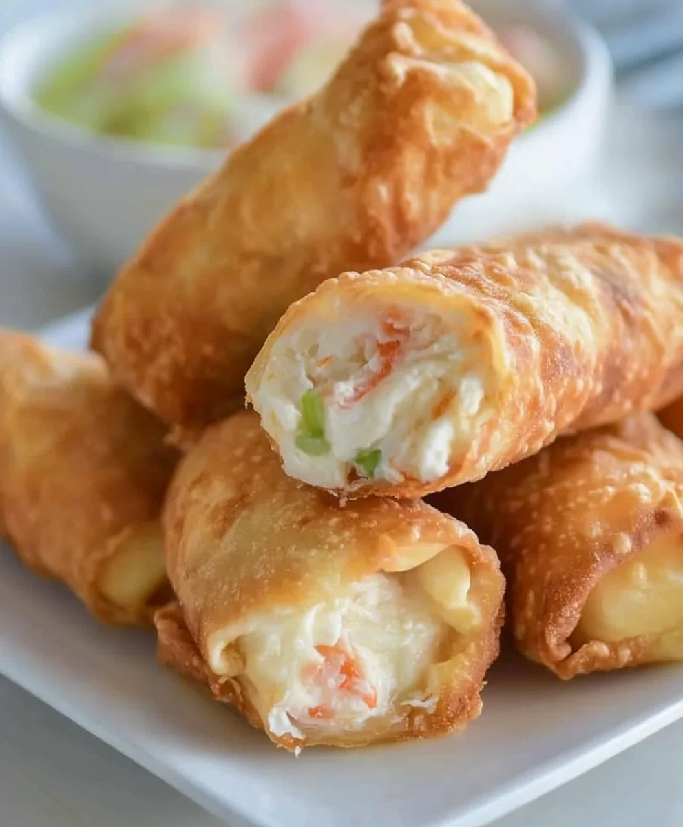 Crab Rangoon Egg Rolls