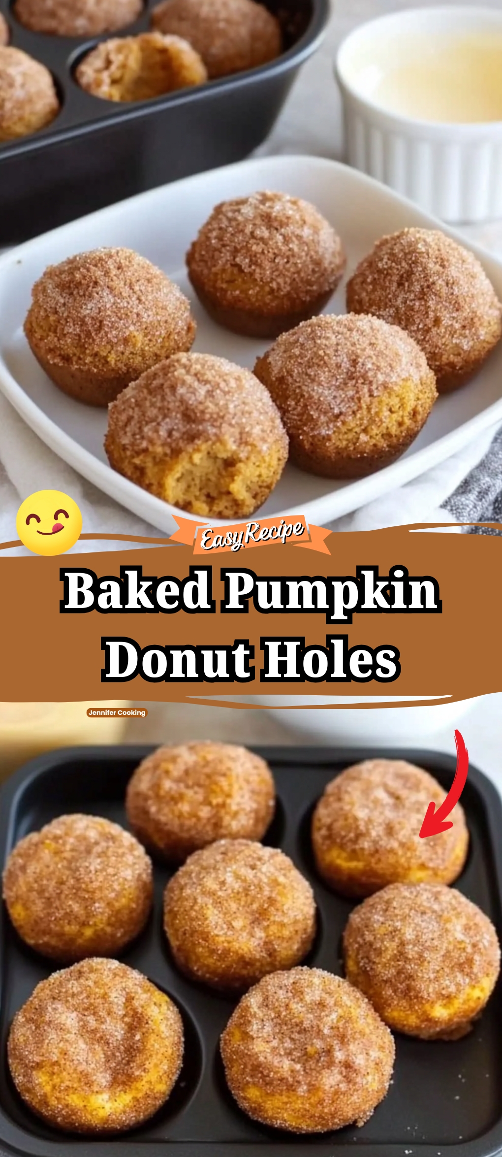 Baked Pumpkin Donut Holes