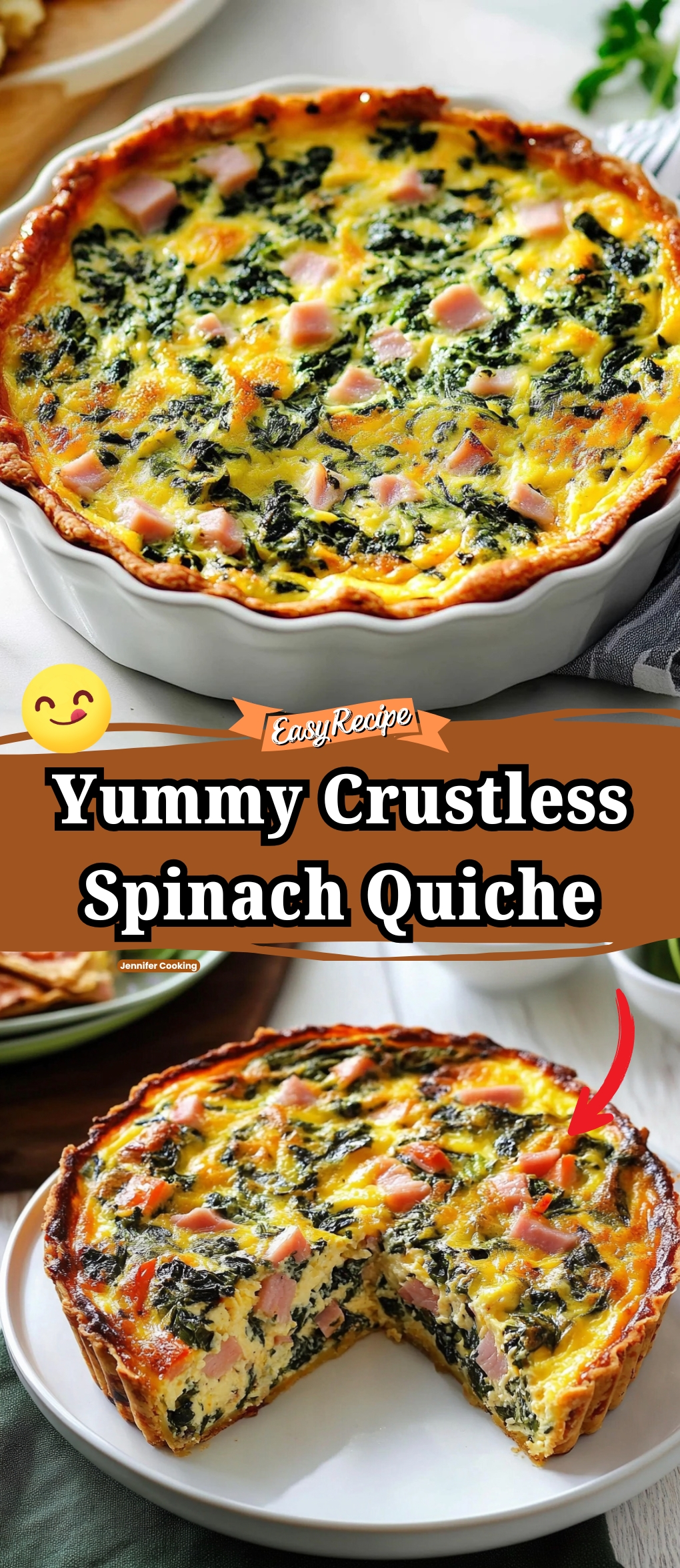 Crustless Spinach Quiche