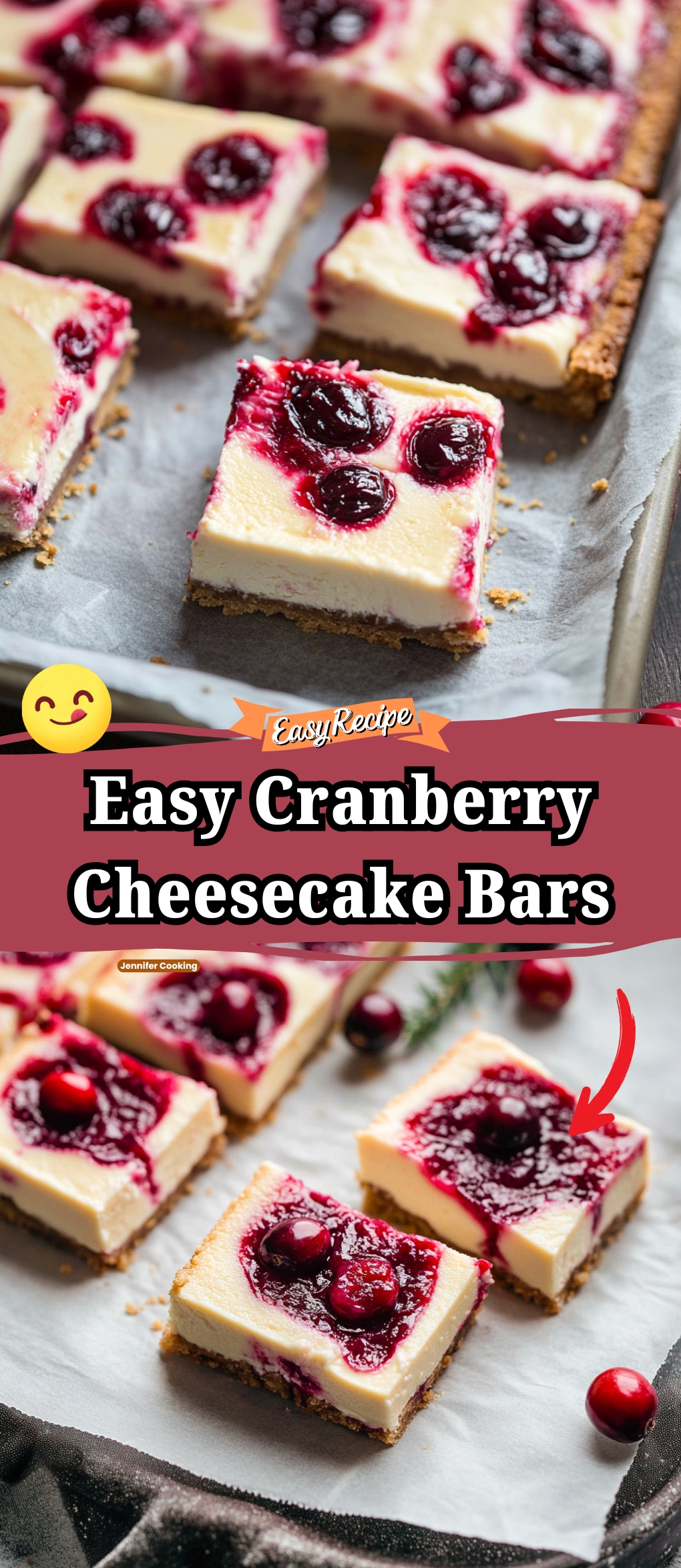 Cranberry Cheesecake Bars