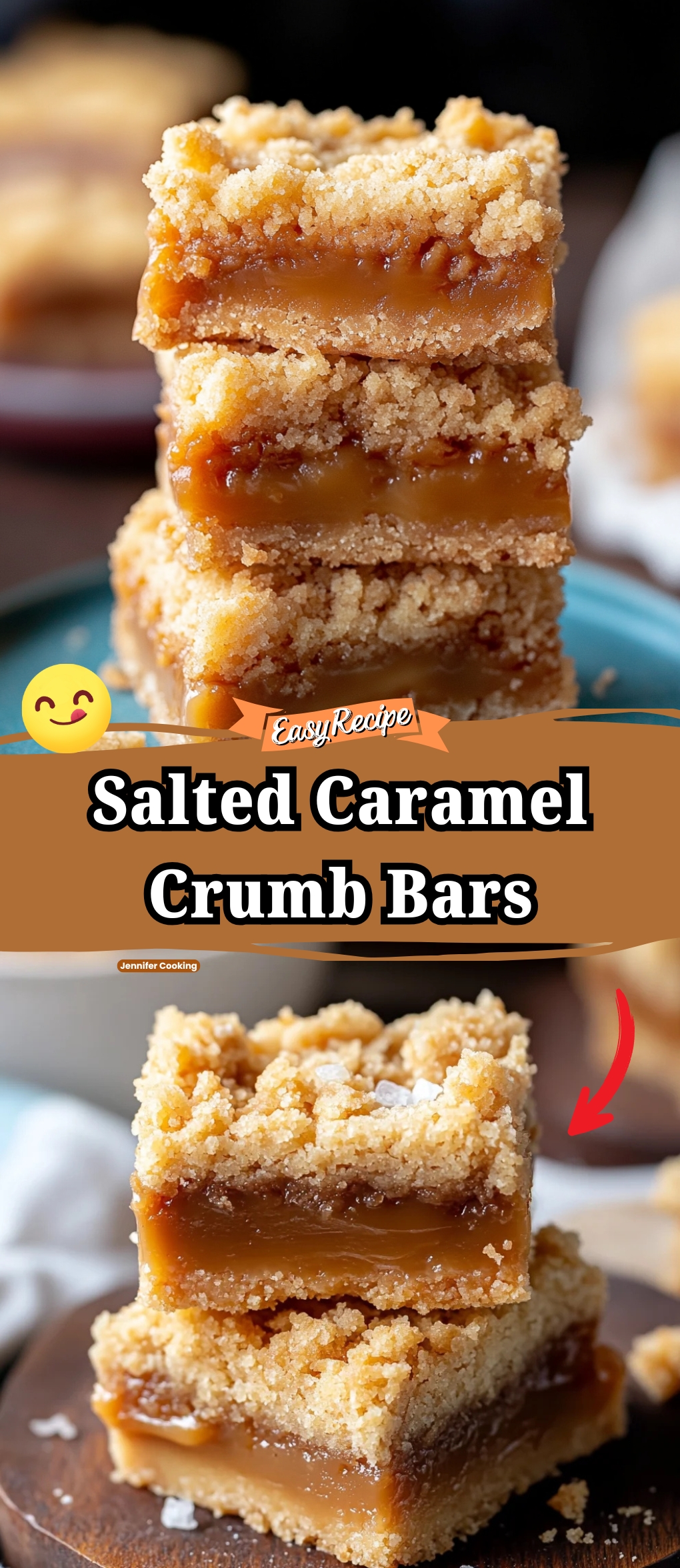Salted Caramel Crumb Bars