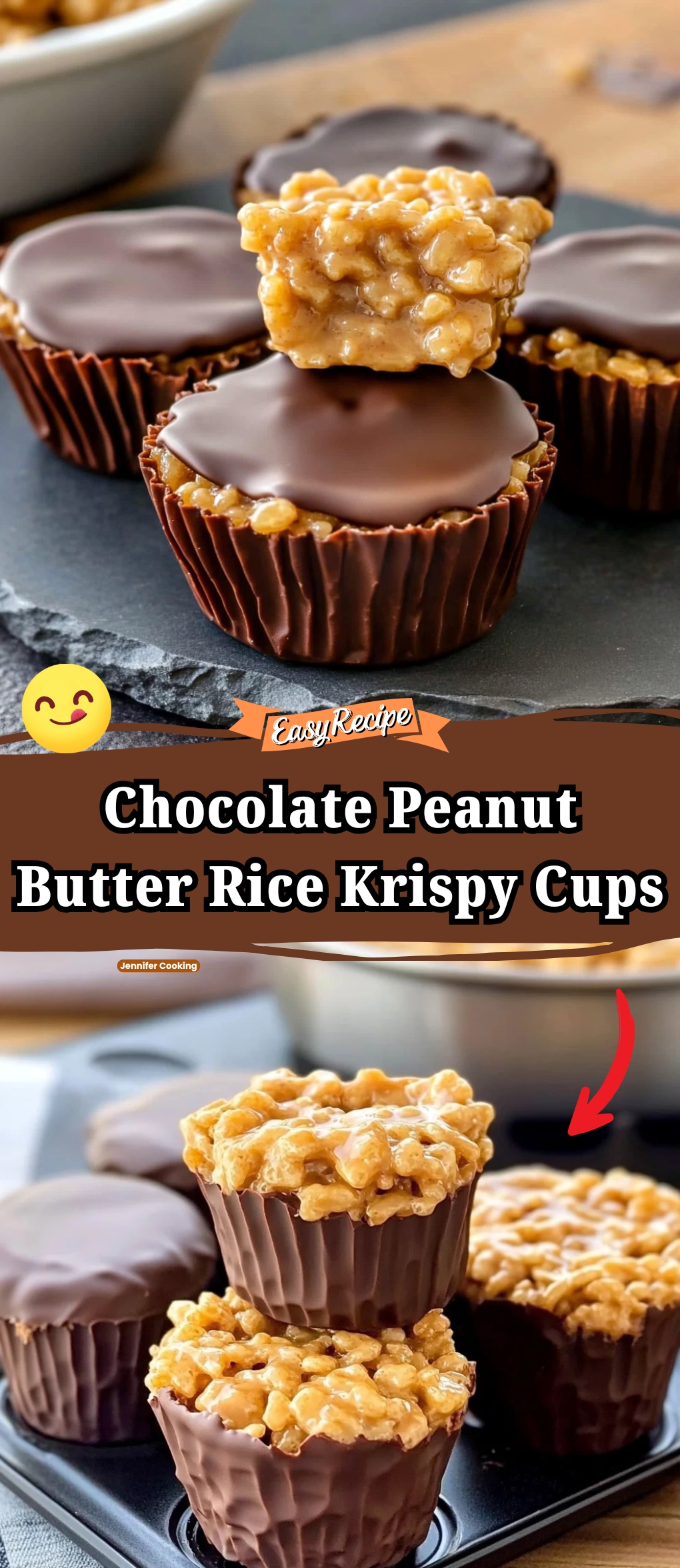 Chocolate Peanut Butter Rice Krispy Cups