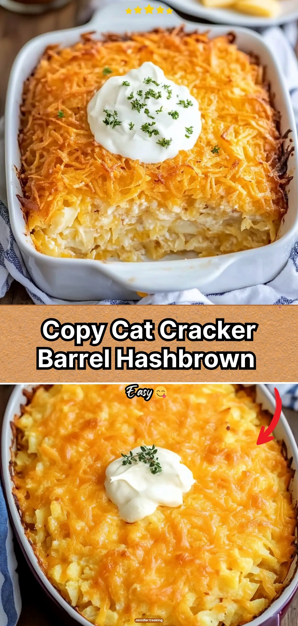 Copy Cat Cracker Barrel Hashbrown Casserole Recipe