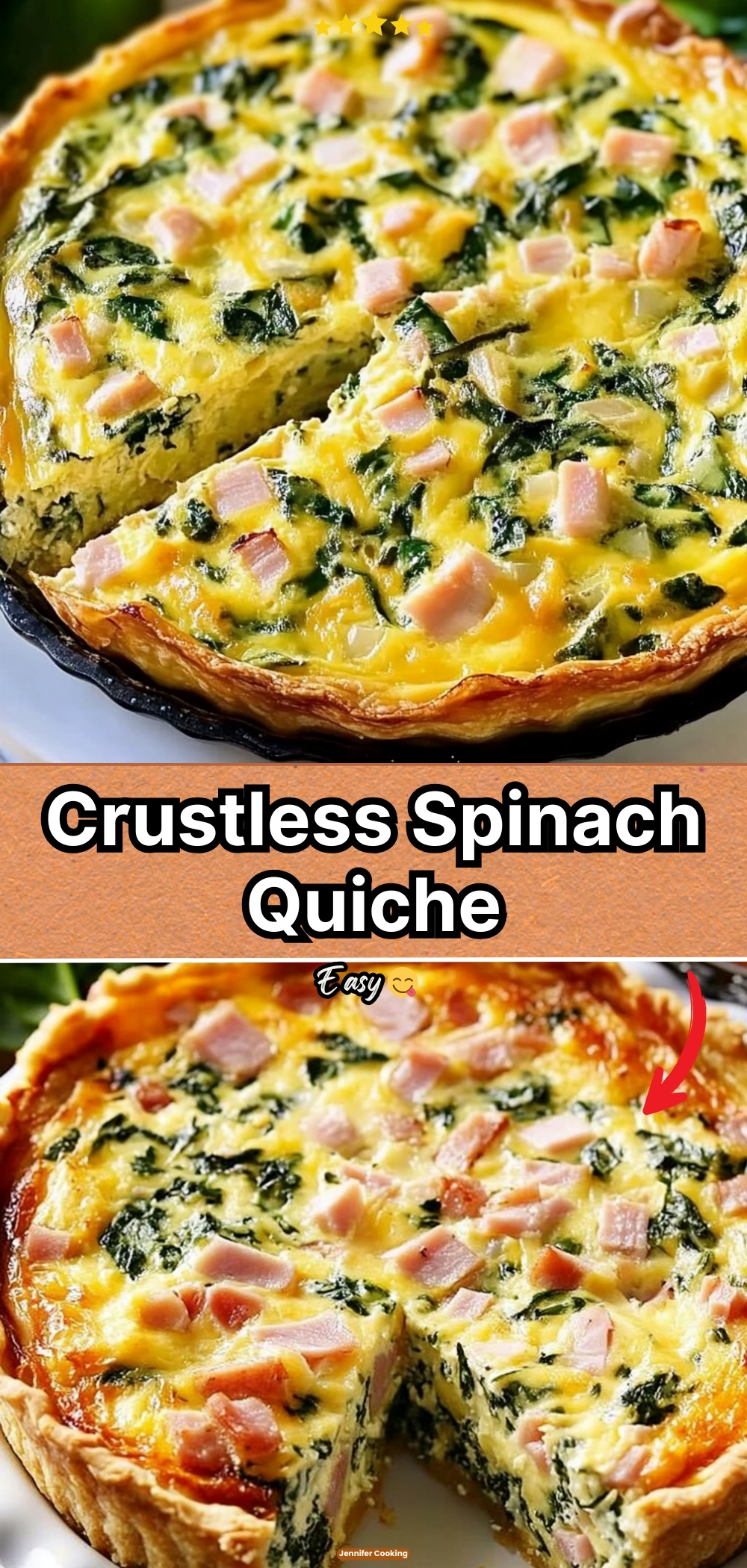 Crustless Spinach Quiche