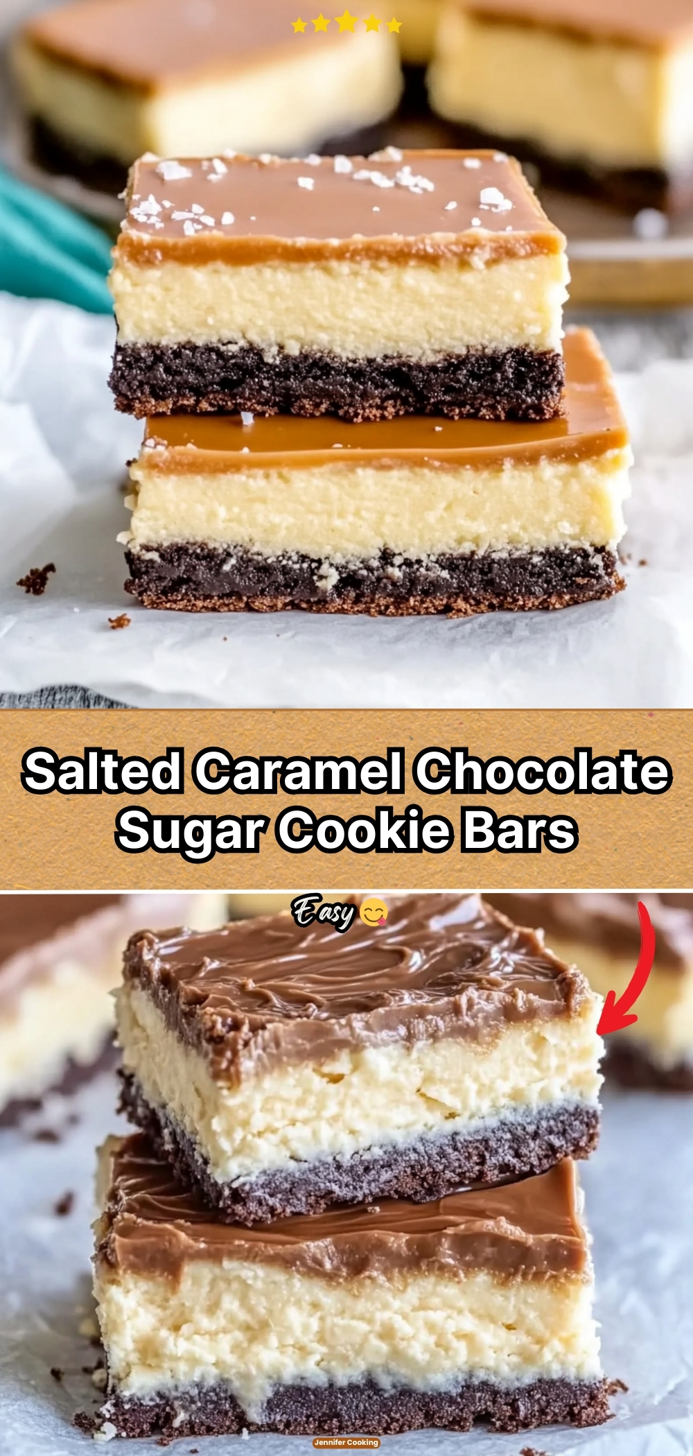 Salted Caramel Chocolate Sugar Cookie Bars