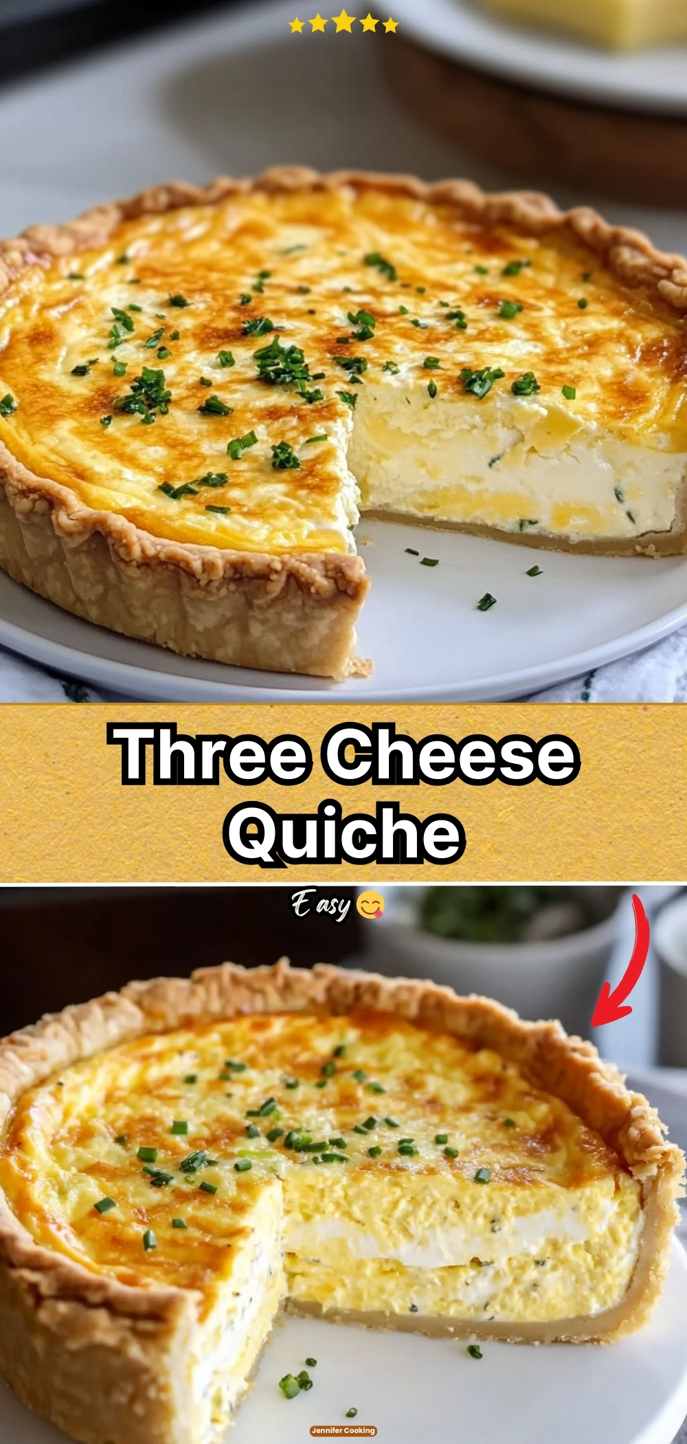Three Cheese Quiche