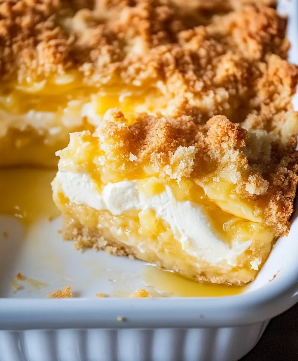4-Ingredient Lemon Cream Cheese Dump Cake
