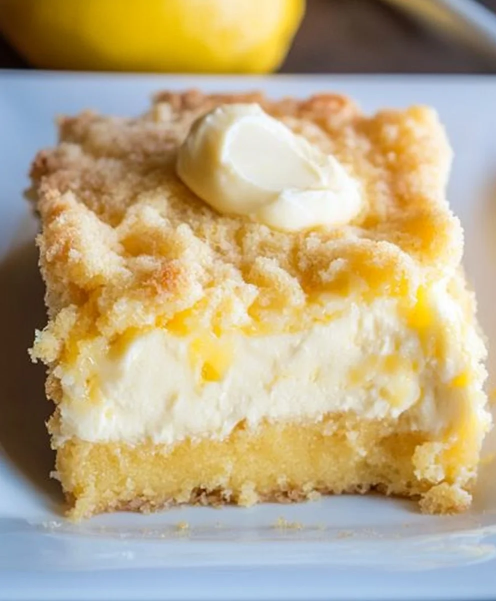 4-Ingredient Lemon Cream Cheese Dump Cake