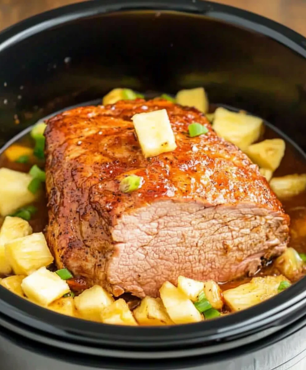 Slow Cooker Pineapple Pork Loin
