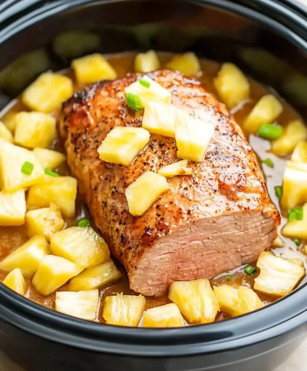 Slow Cooker Pineapple Pork Loin