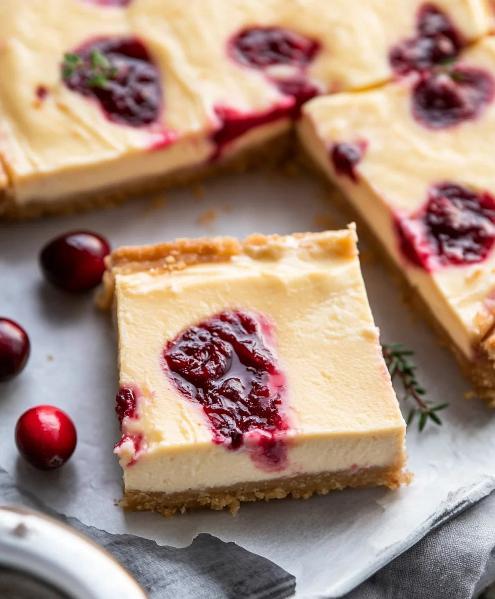 Cranberry Cheesecake Bars