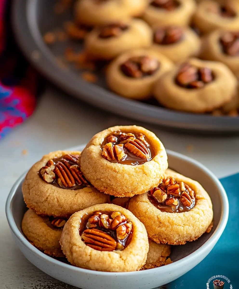 Pecan Pie Thumbprint Cookies