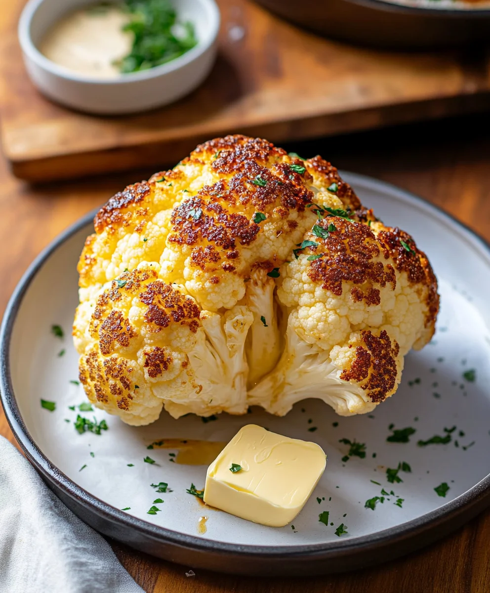 Whole Roasted Cauliflower