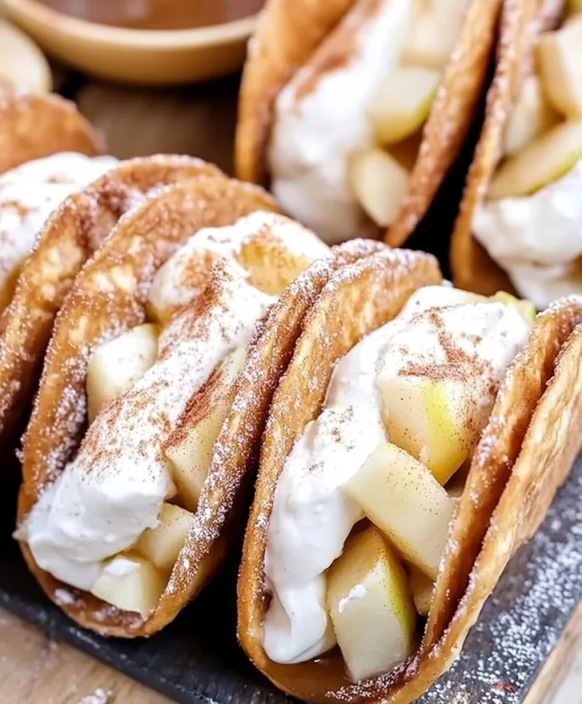 Apple Cheesecake Tacos