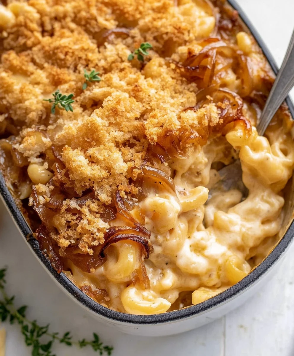 French Onion Mac and Cheese.