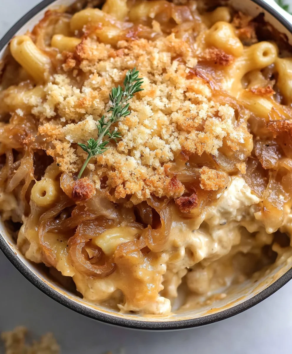 French Onion Mac and Cheese.