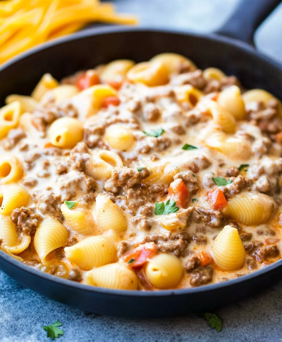 Creamy Beef and Shells