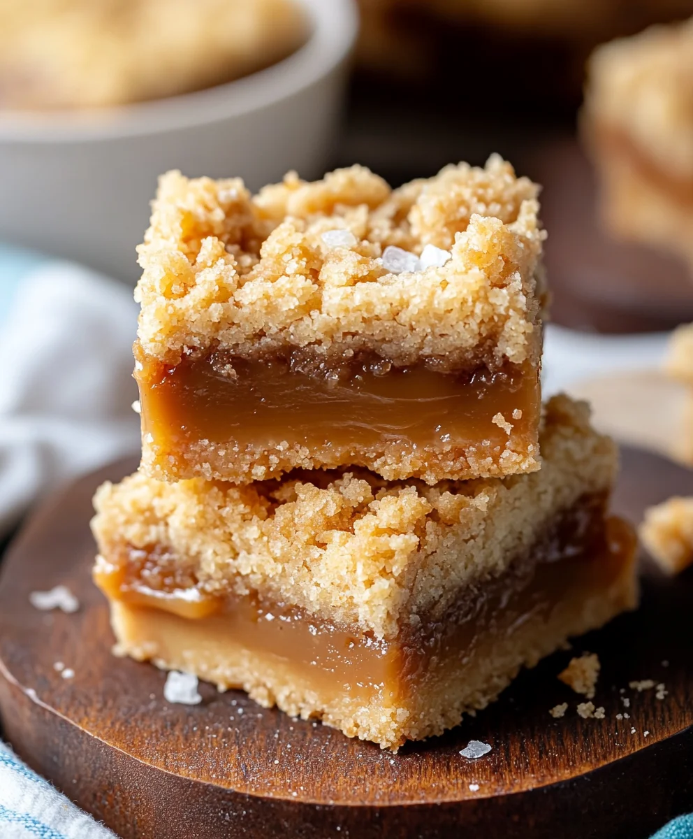 Salted Caramel Crumb Bars