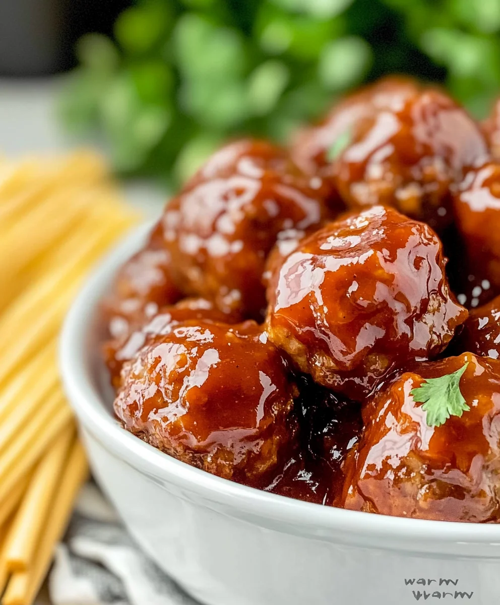 Honey BBQ Crockpot Meatballs