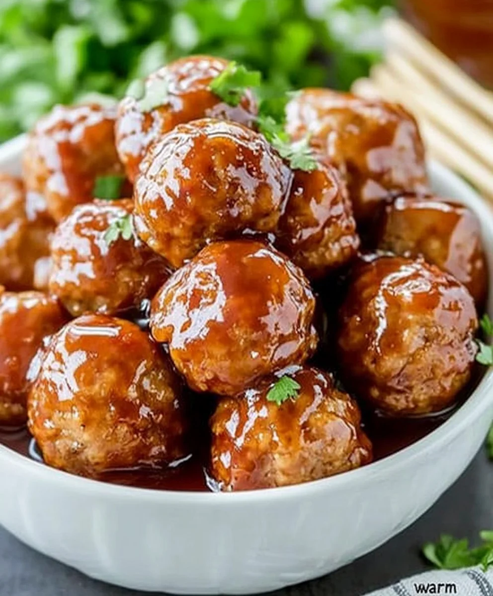 Honey BBQ Crockpot Meatballs