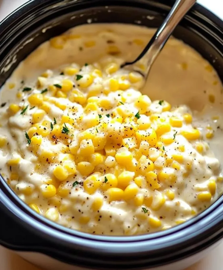 Slow Cooker Creamy Cheesy Corn