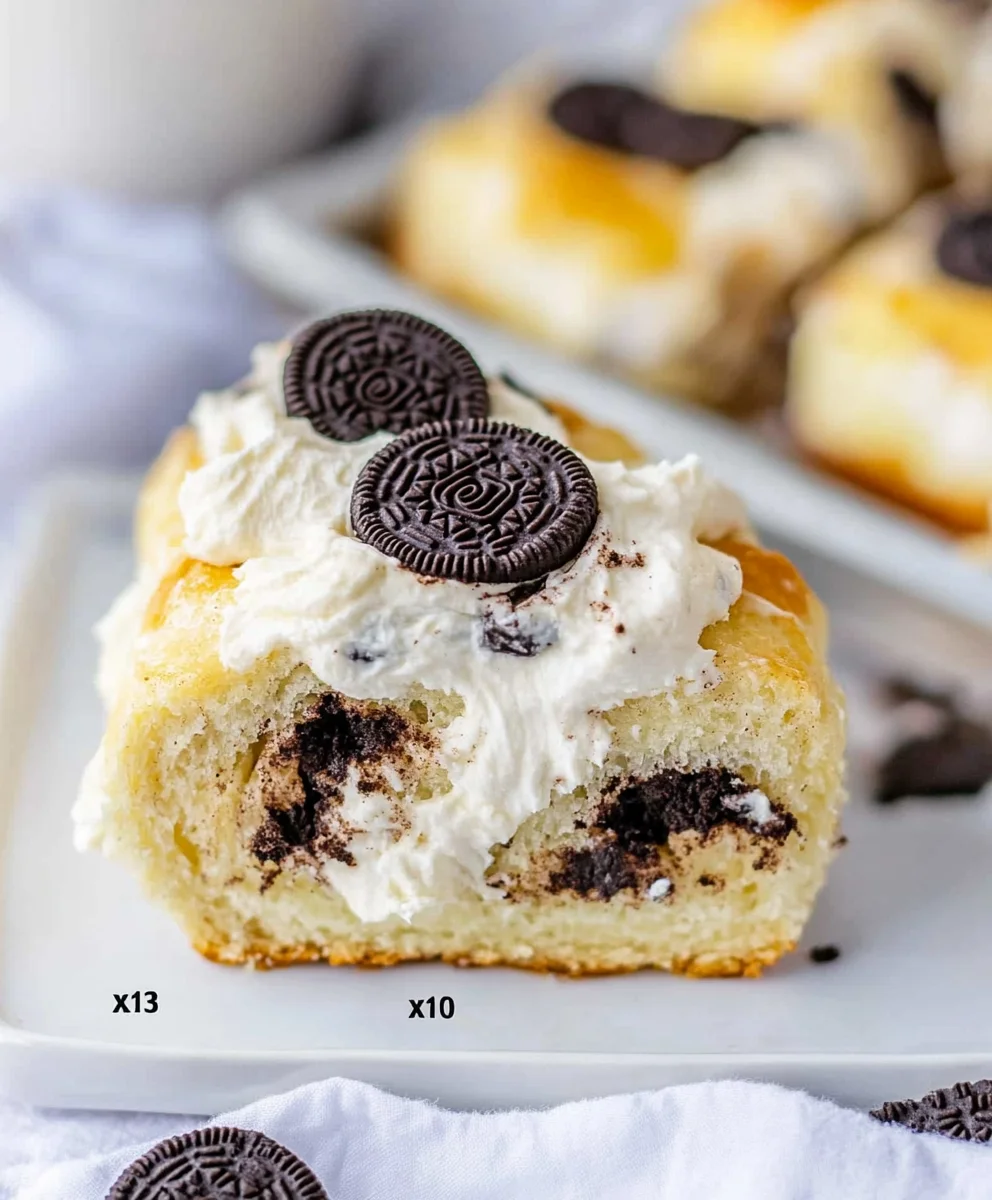 Oreo Cookie Stuffed Cinnamon Rolls