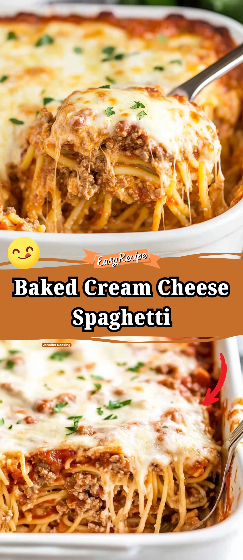 Baked Cream Cheese Spaghetti