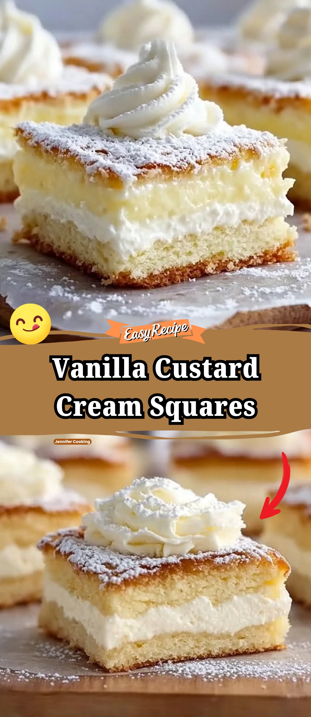 Vanilla Custard Cream Squares