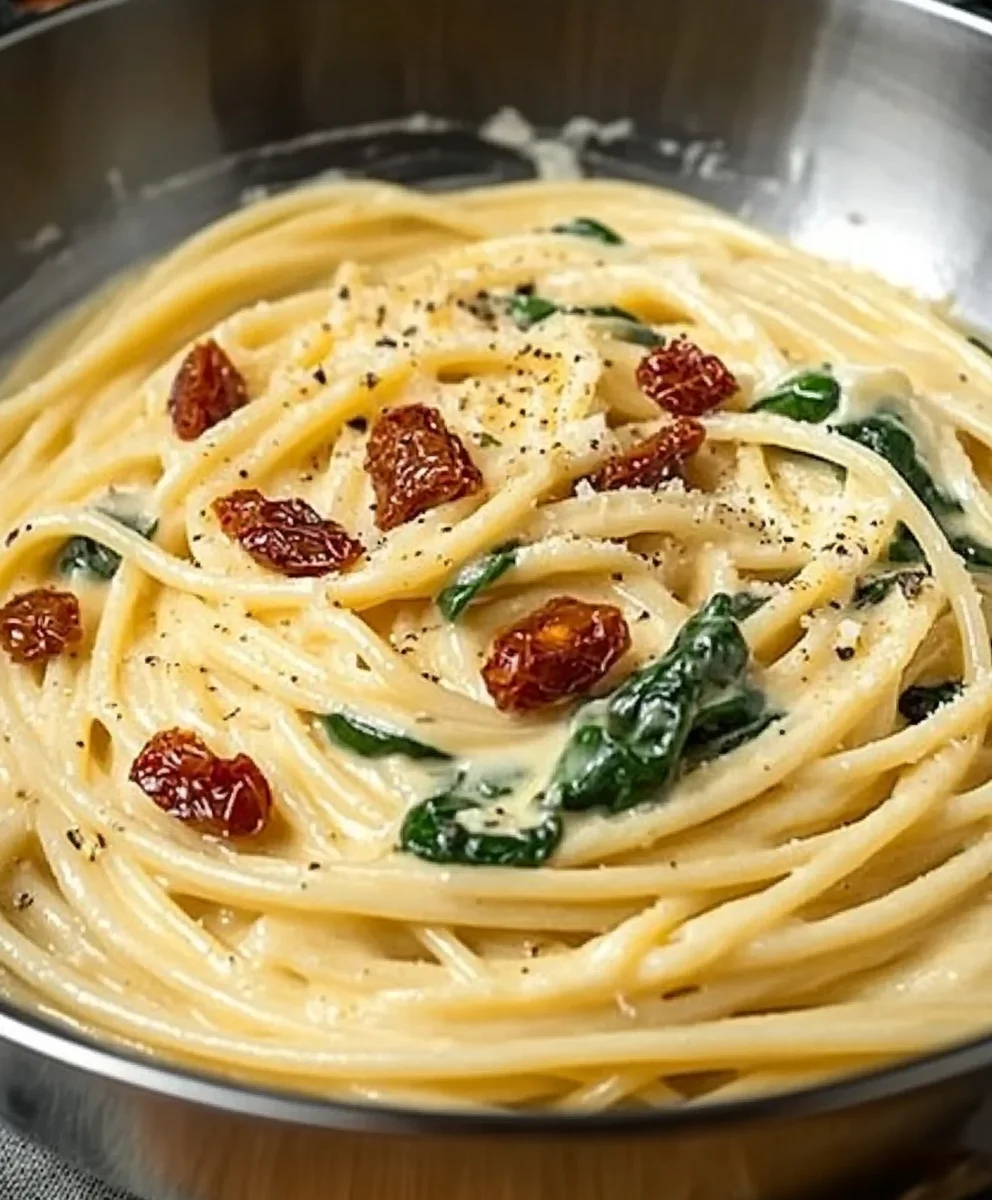 Sun-Dried Tomato Cream Sauce Spaghetti