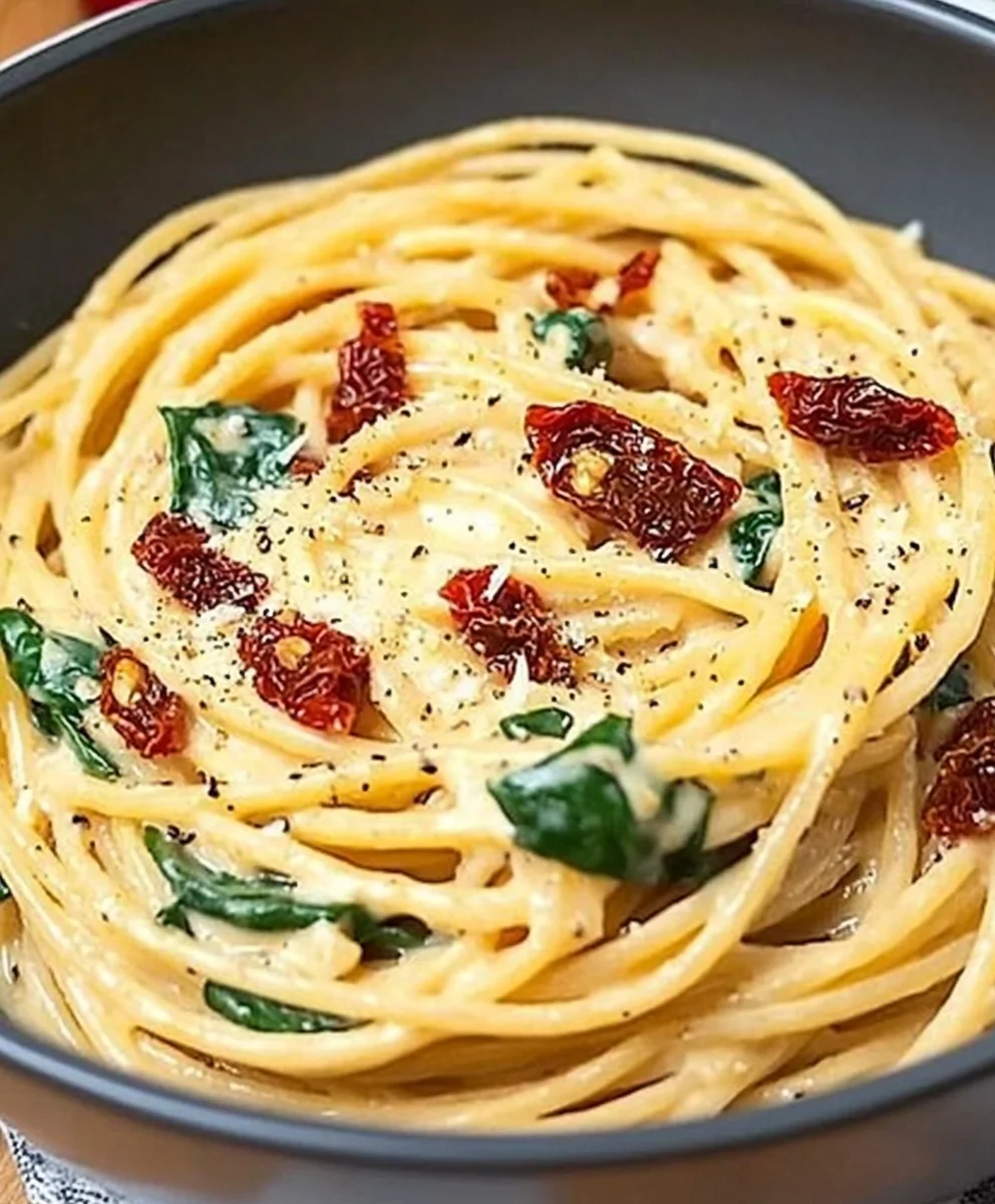 Sun-Dried Tomato Cream Sauce Spaghetti