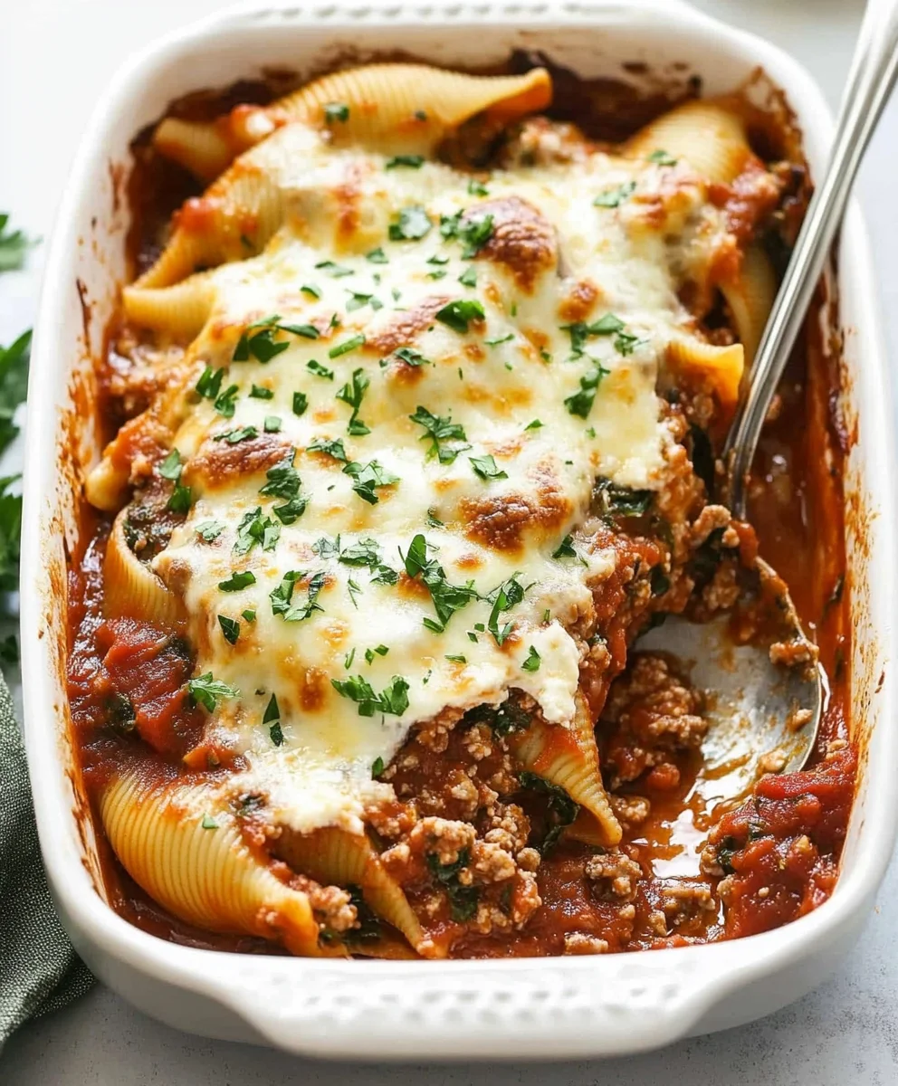 Stuffed Shells with Ground Beef