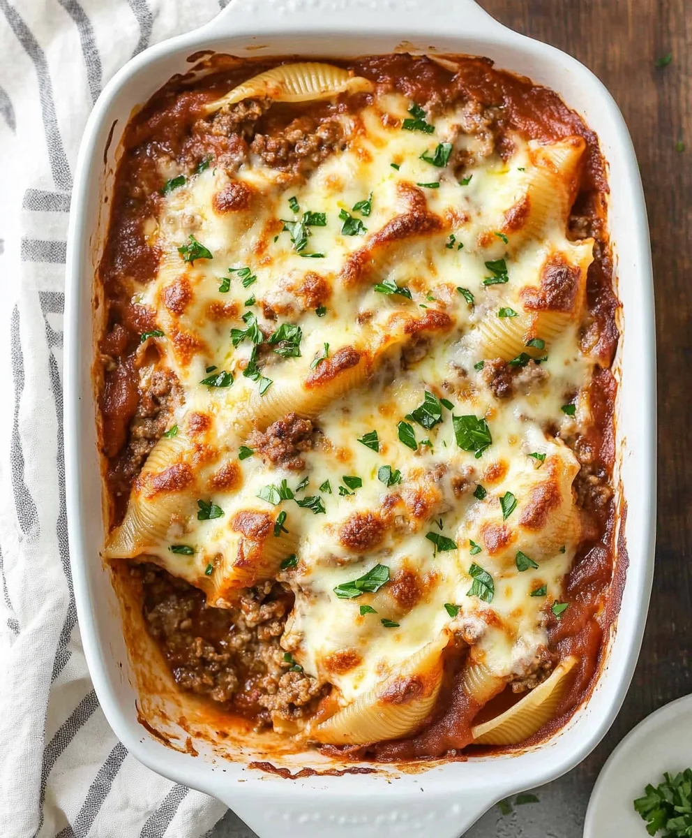 Stuffed Shells with Ground Beef
