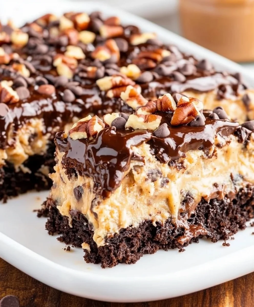 German Chocolate Poke Cake