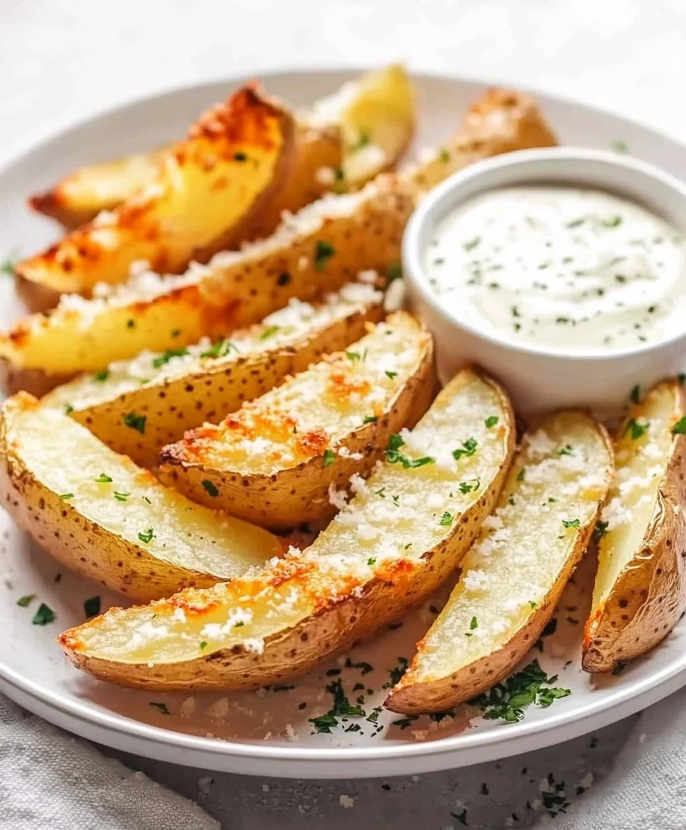 Baked Garlic Parmesan Potato Wedges