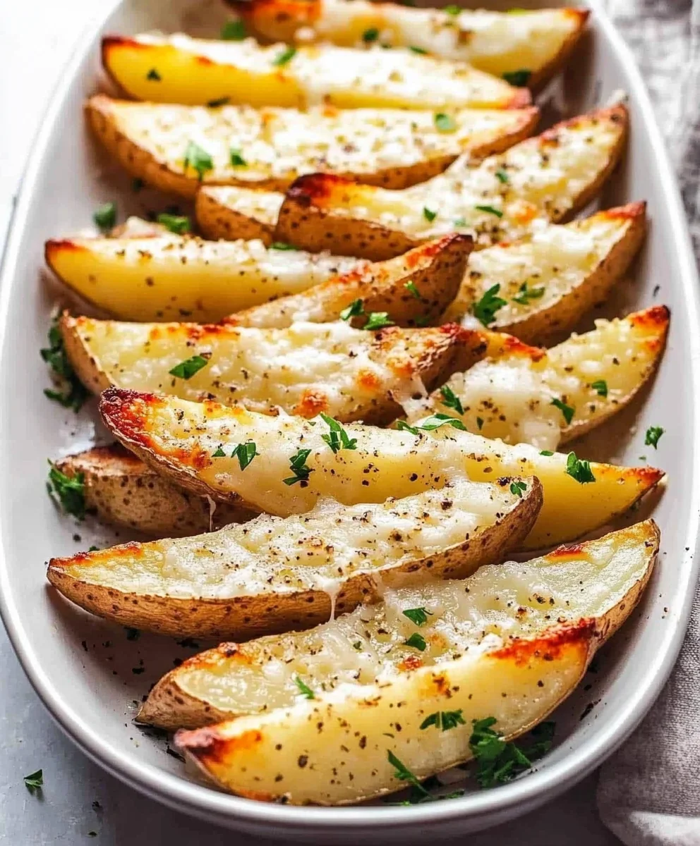 Baked Garlic Parmesan Potato Wedges