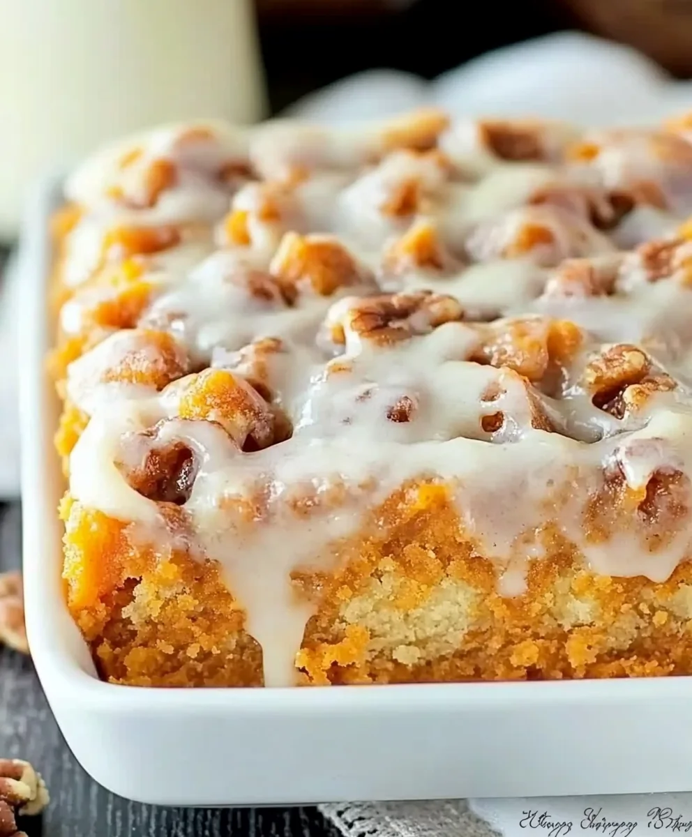 Sweet Potato Cinnamon Roll Cake