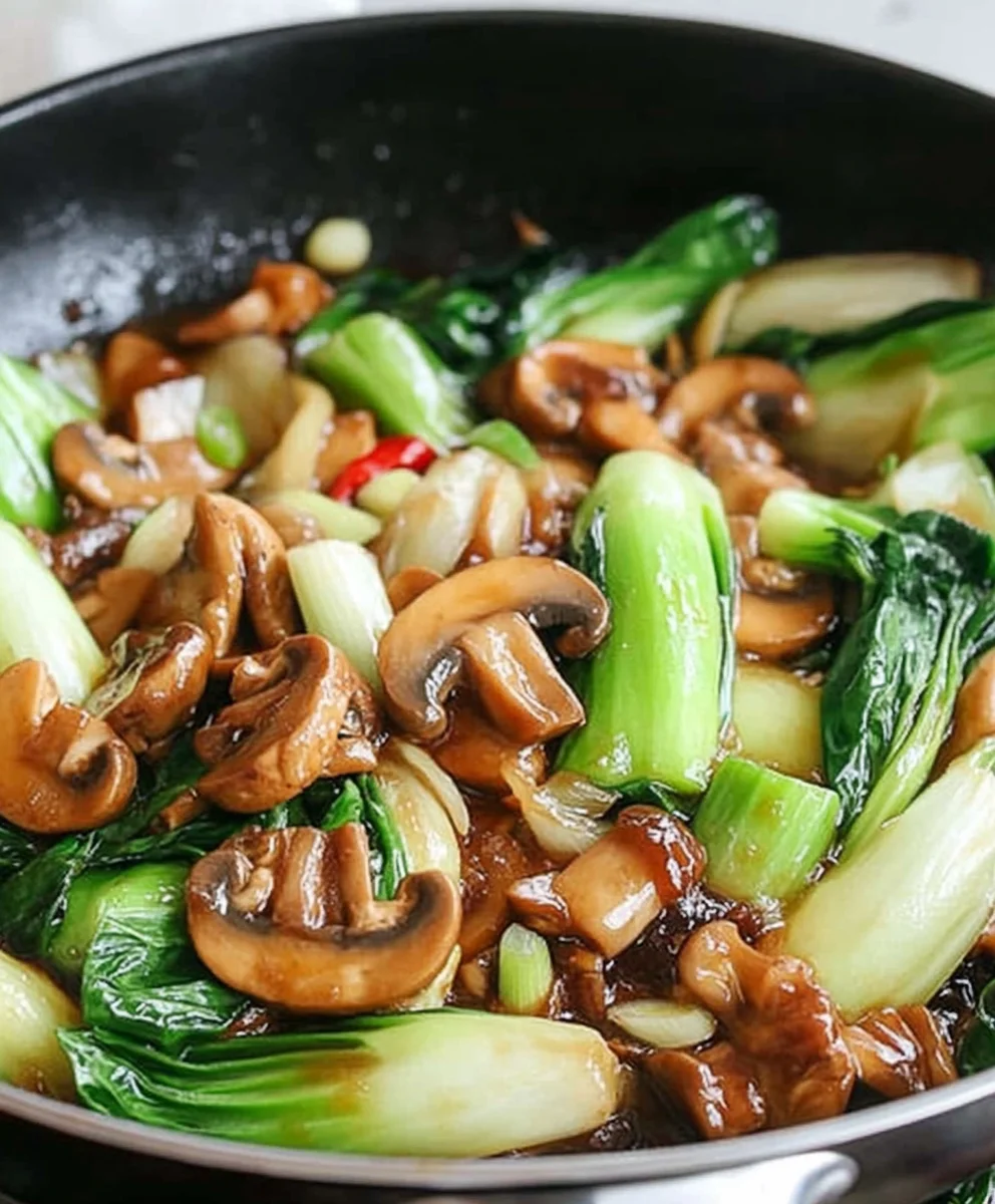 Bok Choy and Mushroom Stir Fry