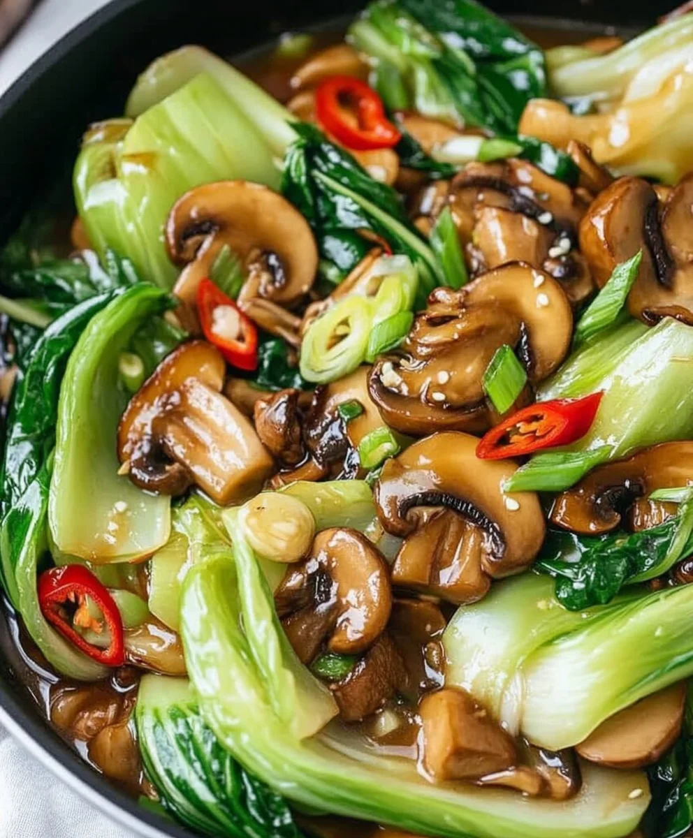 Bok Choy and Mushroom Stir Fry