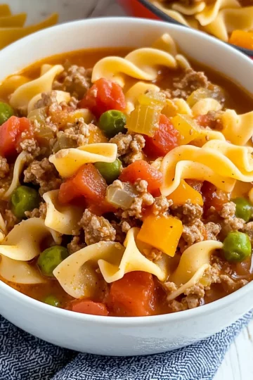 Hamburger Noodle Soup