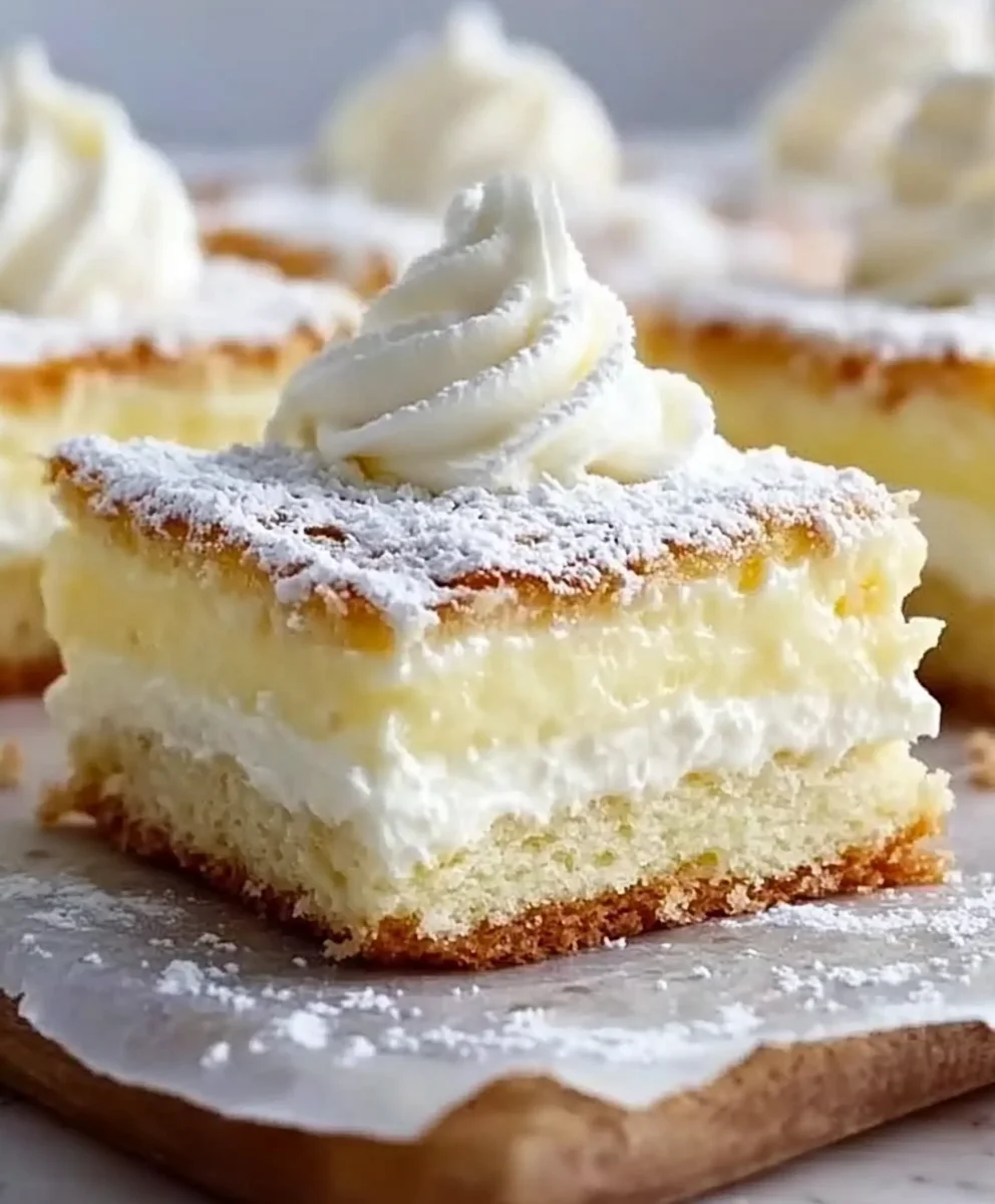 Vanilla Custard Cream Squares