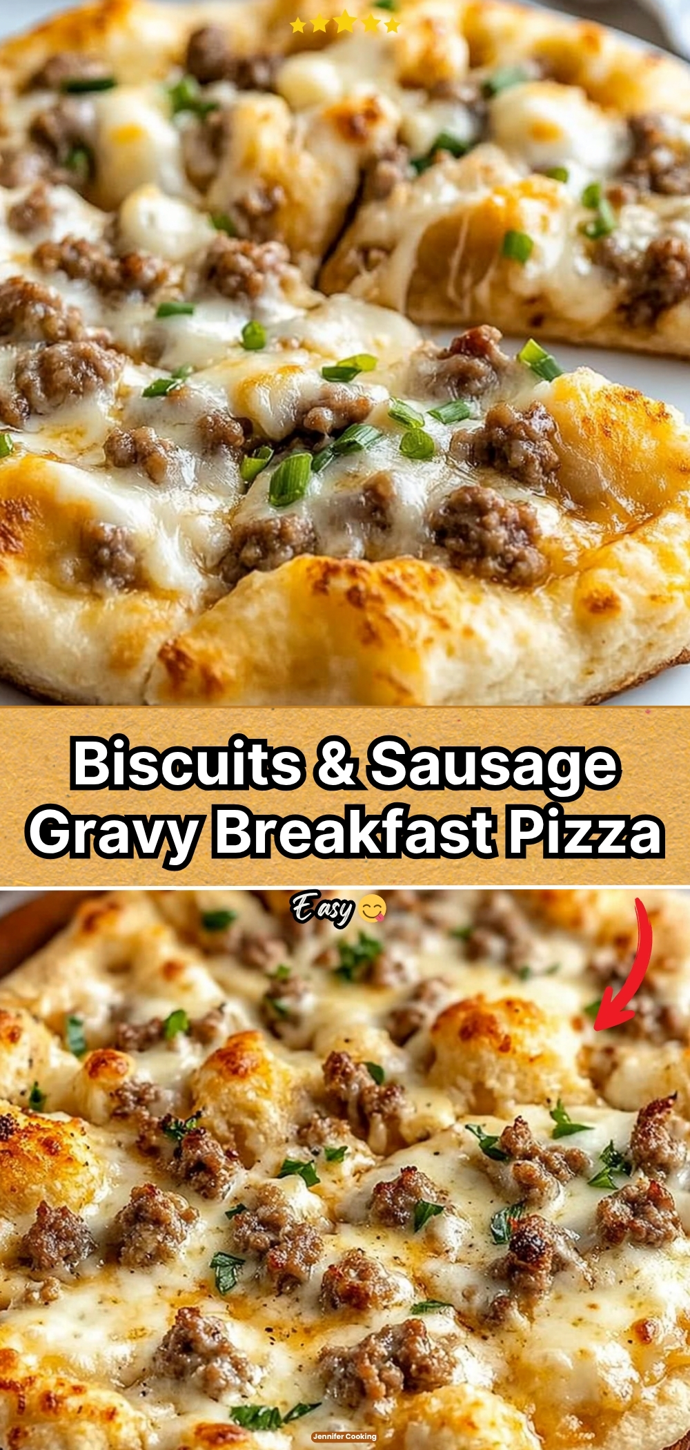 Biscuits & Sausage Gravy Breakfast Pizza