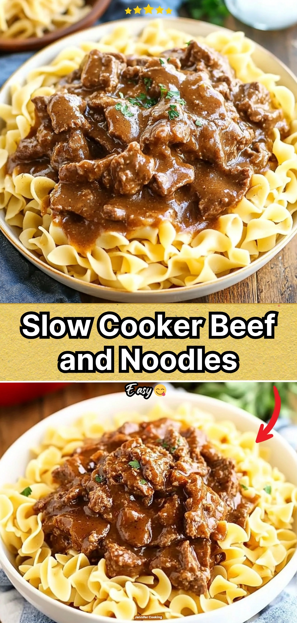Slow Cooker Beef and Noodles