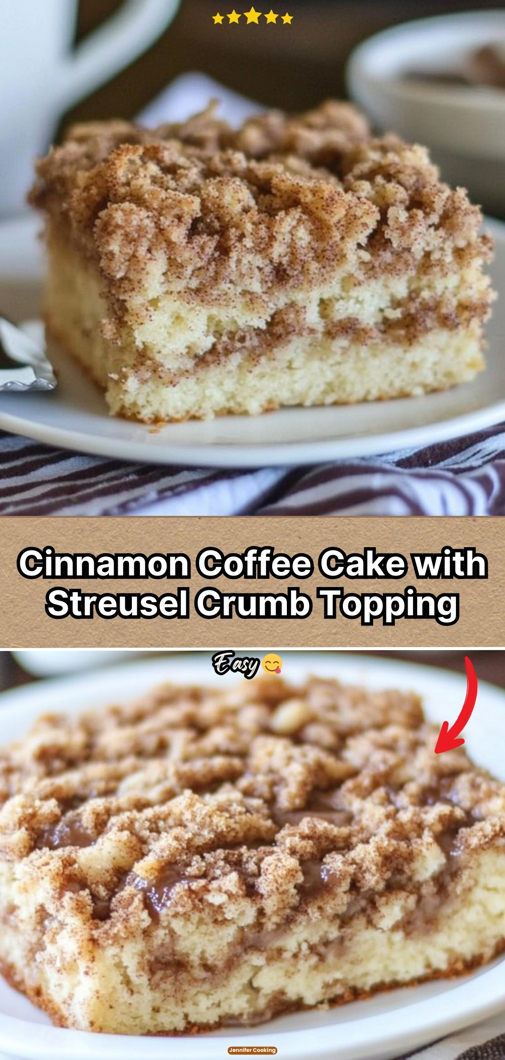 Cinnamon Coffee Cake with Streusel Crumb Topping