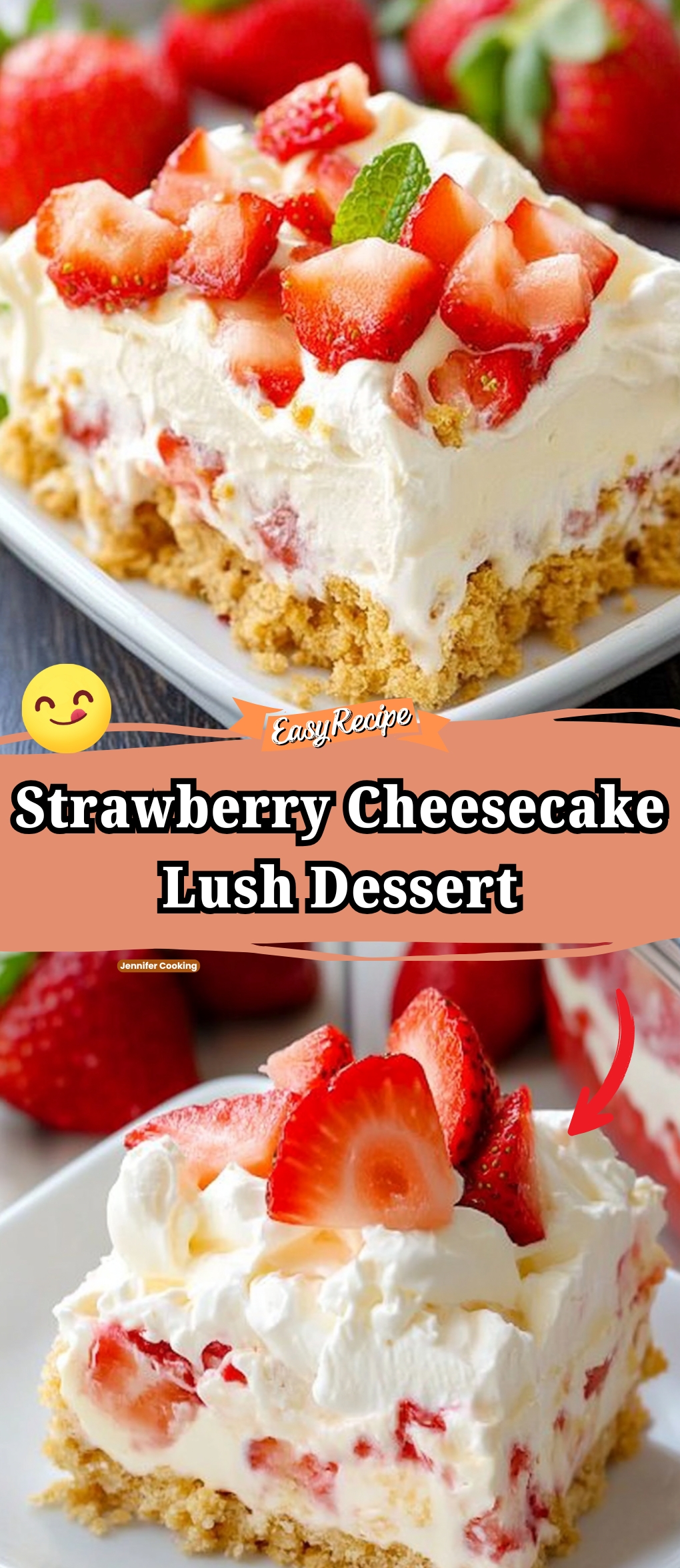 Strawberry Cheesecake Lush Dessert