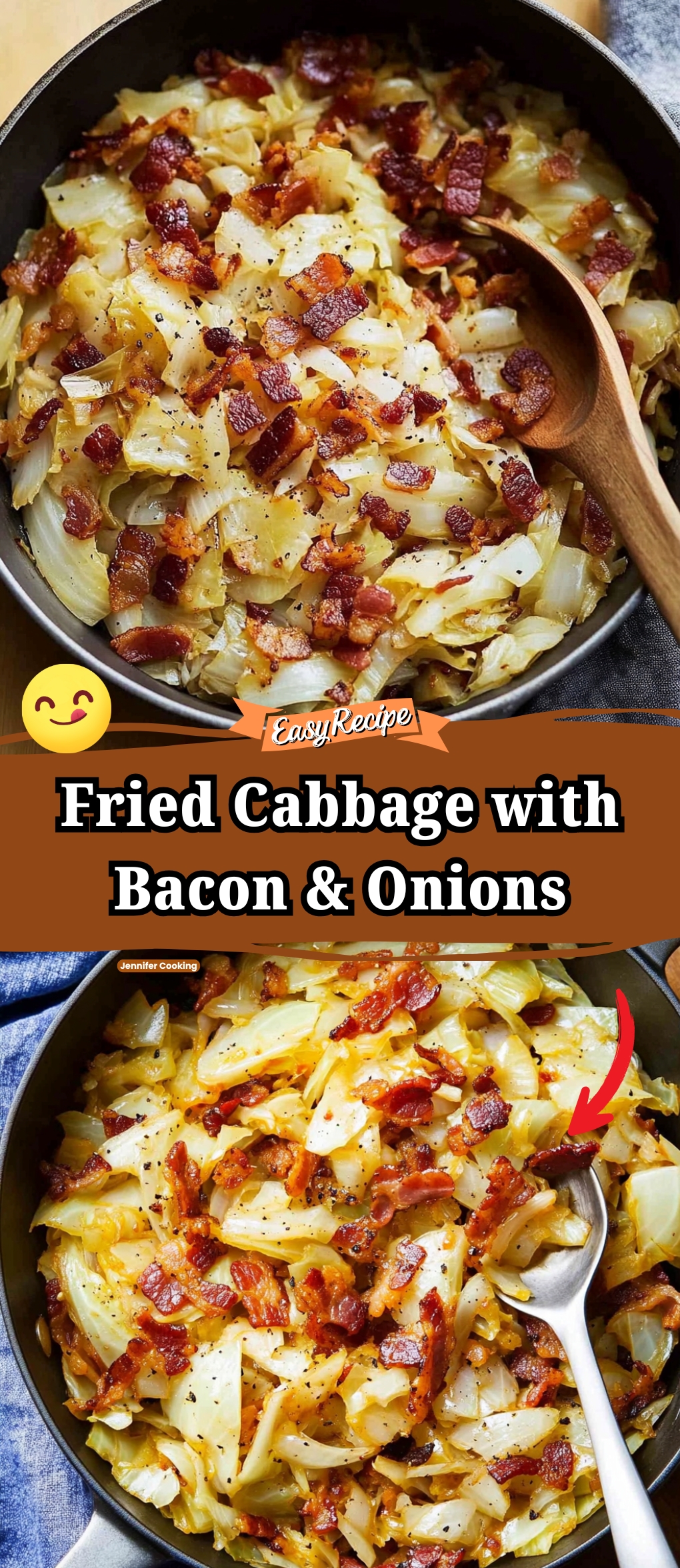 Fried Cabbage with Bacon & Onions